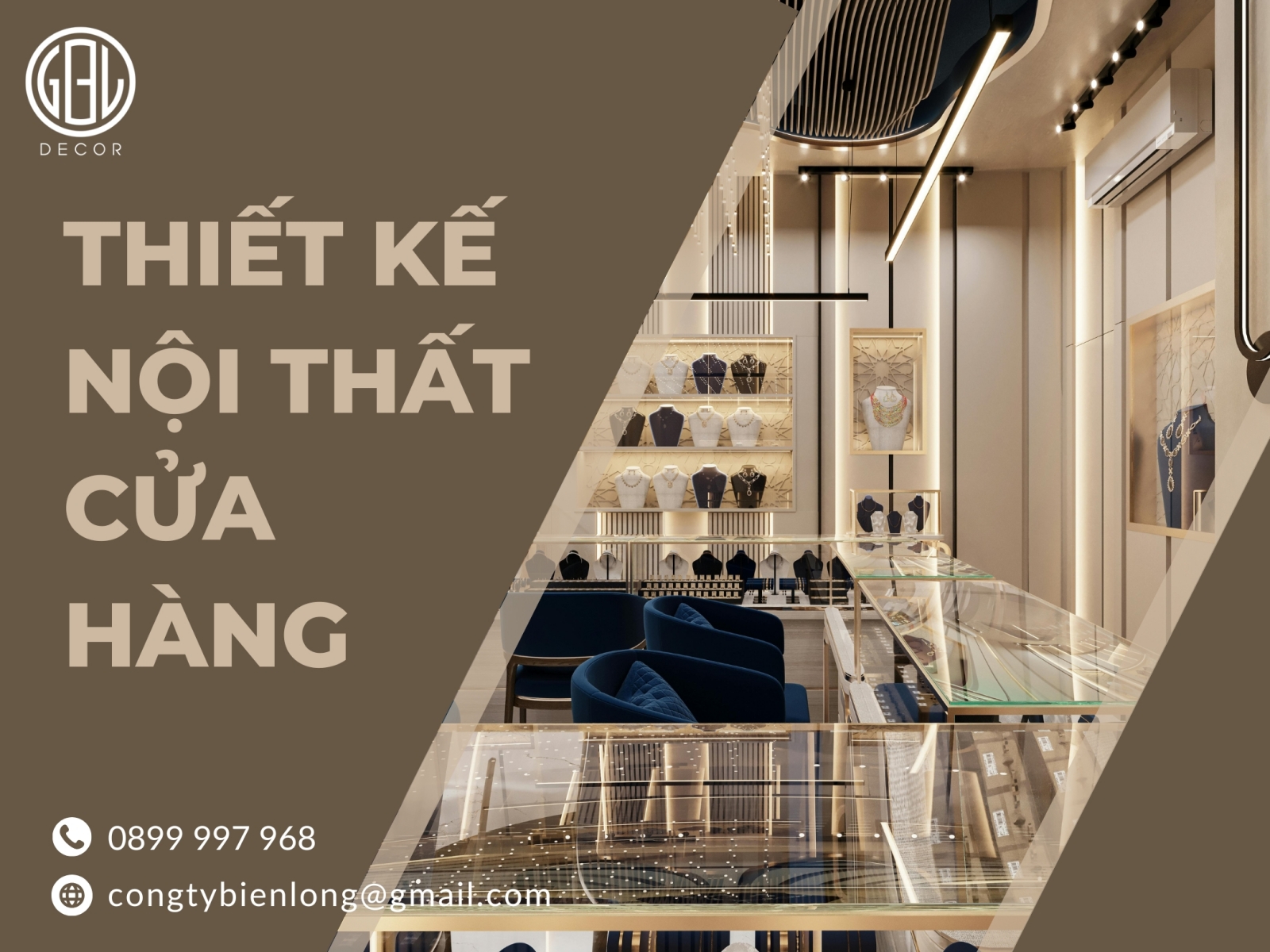 Thiết kế nội thất cửa hàng